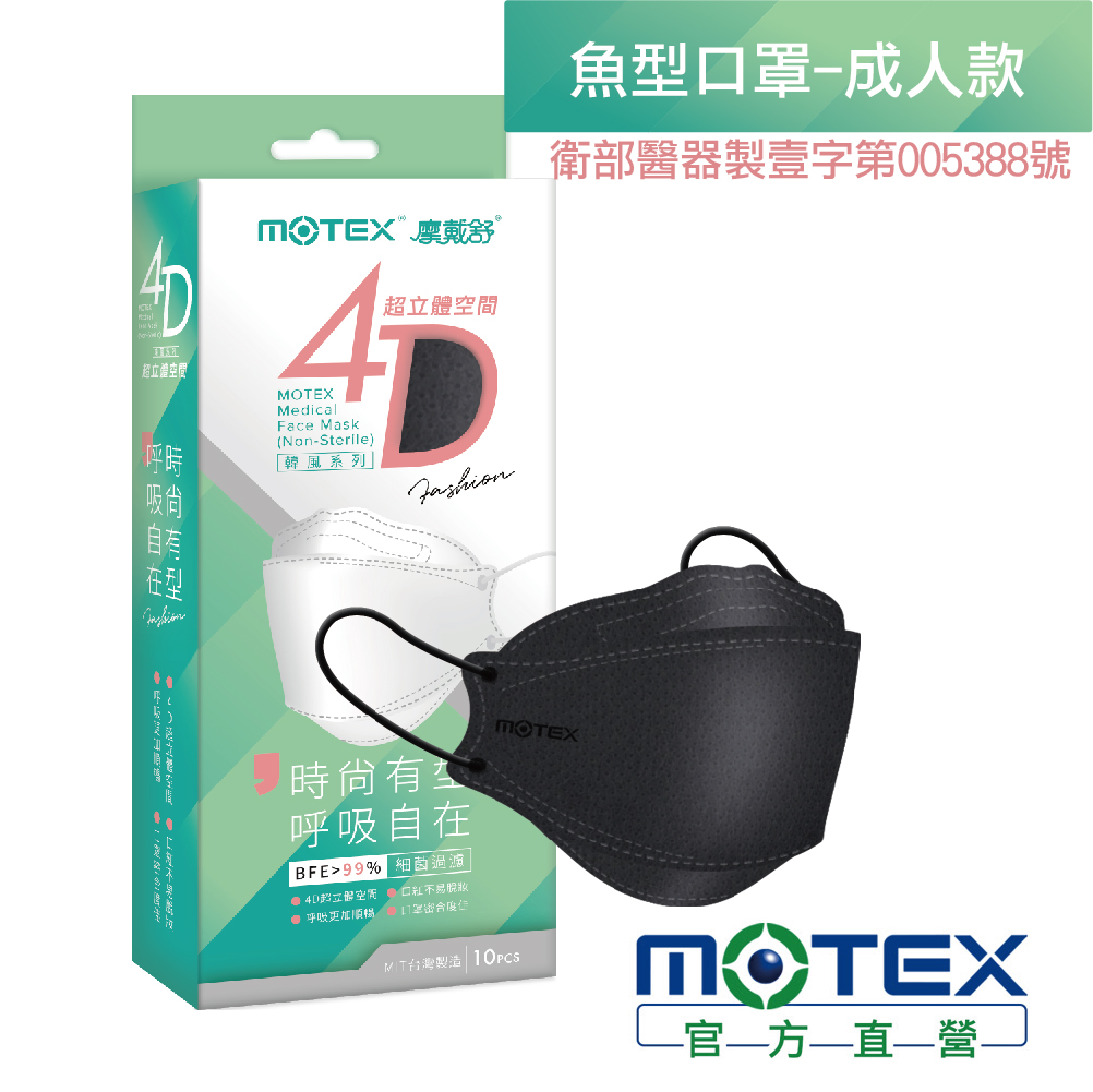 MOTEX4D韓版黑口罩