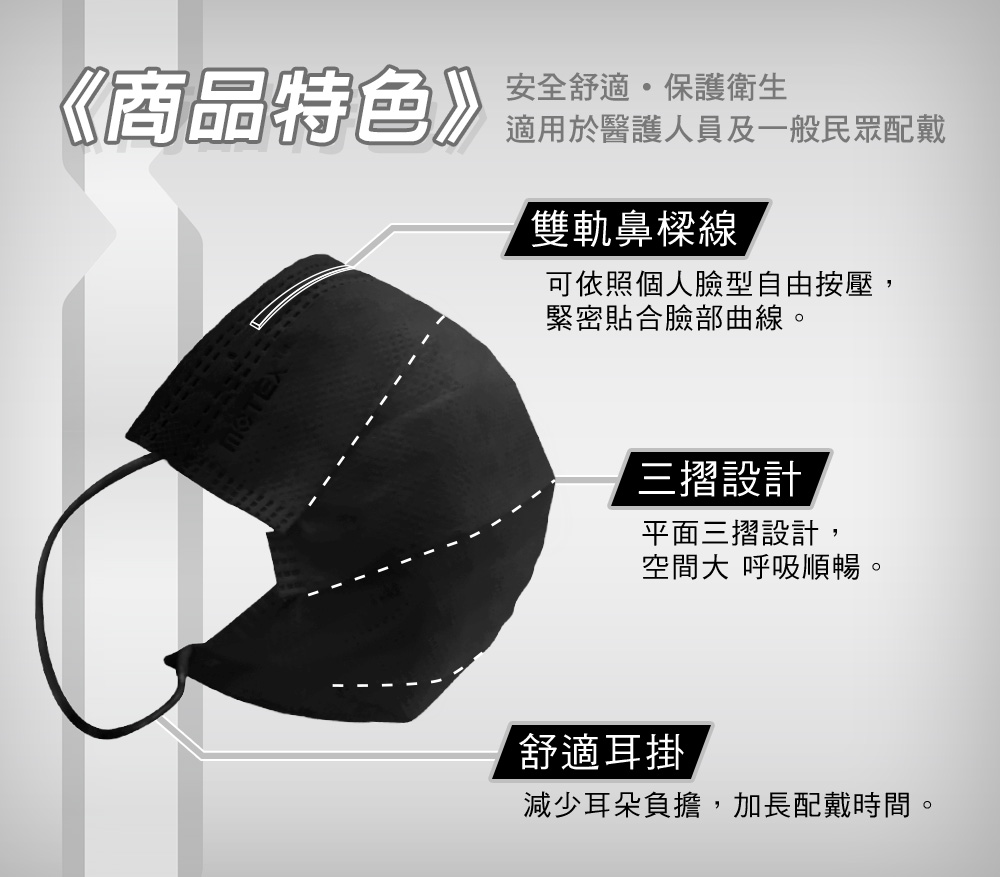 黑色口罩酷炫有型